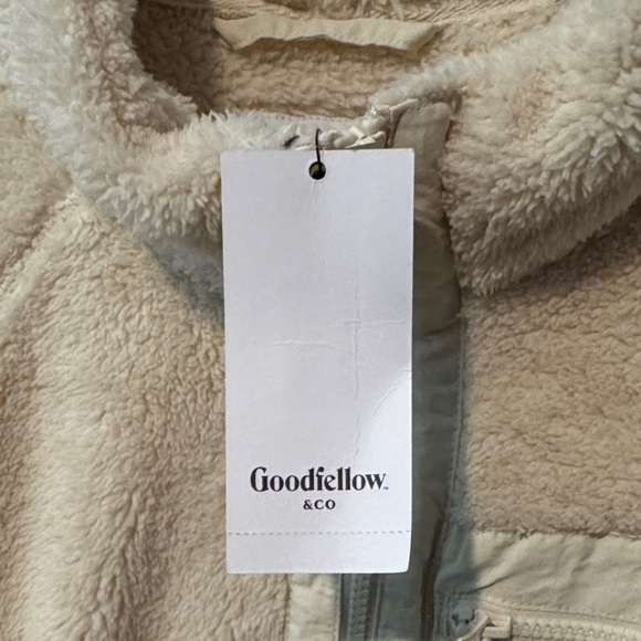 Size Large Men’s Goodfellow & Co Cream Fleece Jacket - Picture 2 of 7